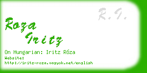 roza iritz business card